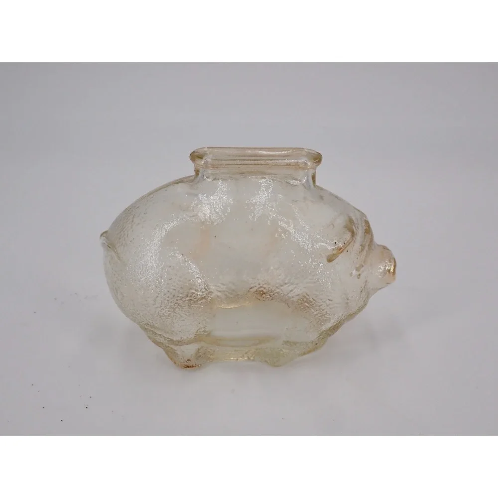 Vintage Peggie Bank Glass Yellow Orange Tone 3